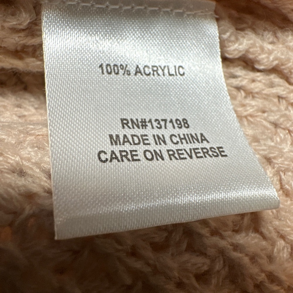 Ohmg Dusty Rose Pullover Knit Cowl Turtle Neck Lace Up Ribbon Sweater Blouse M - Picture 9 of 11